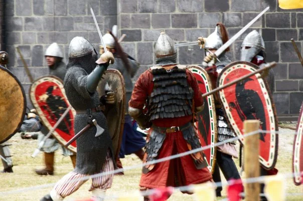 Melee combat is chaos organised by historical precedent. You have maybe a second to find your frame before it changes completely.